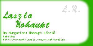laszlo mohaupt business card