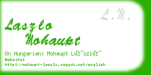 laszlo mohaupt business card